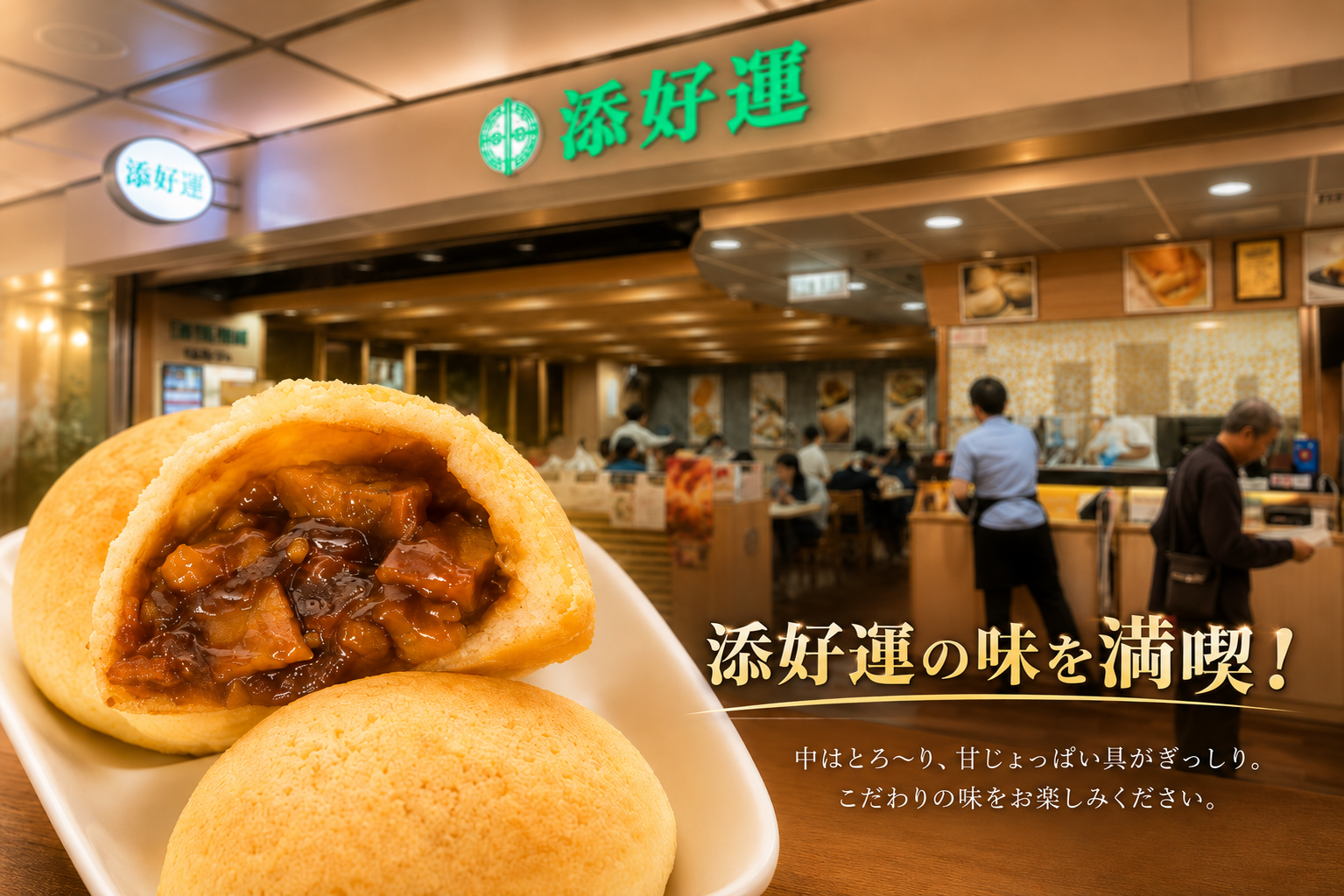 添好運中環店にて昼食