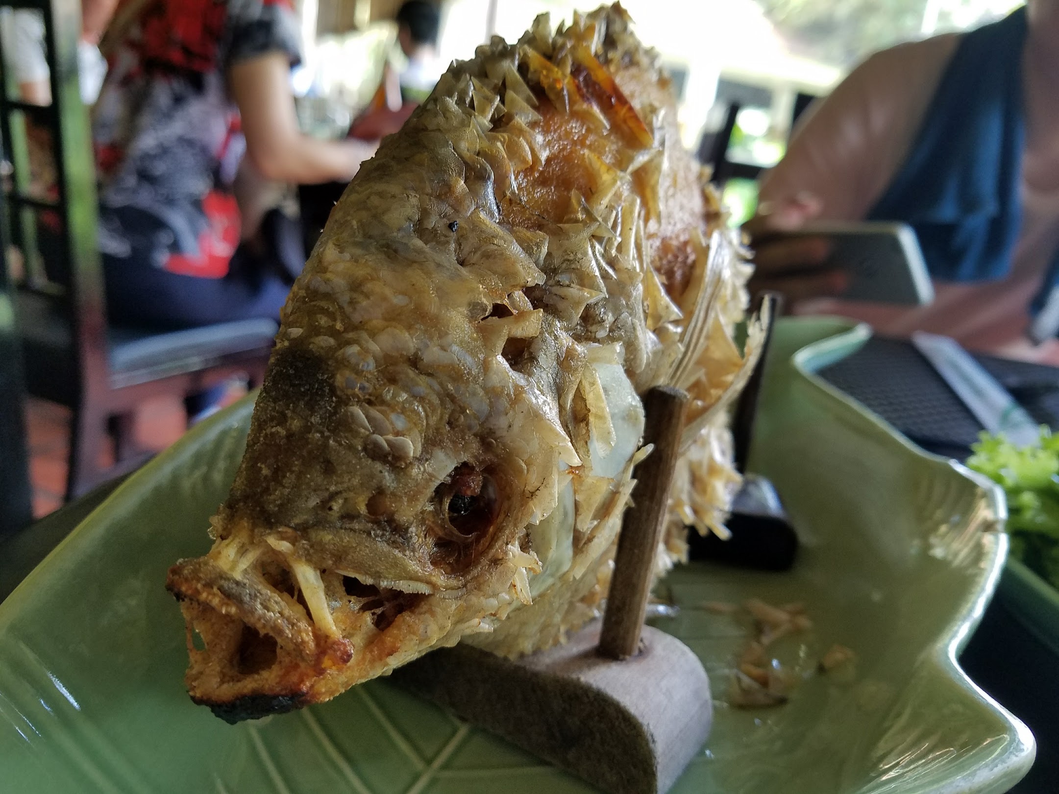 メコンデルタの名物料理「エレファントフィッシュ」のご夕食