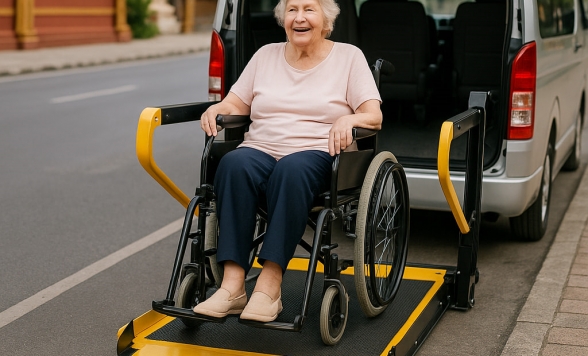 【バンコク】スワンナプーム空港 ⇔ 市内 片道送迎サービス 電動車椅子対応車両