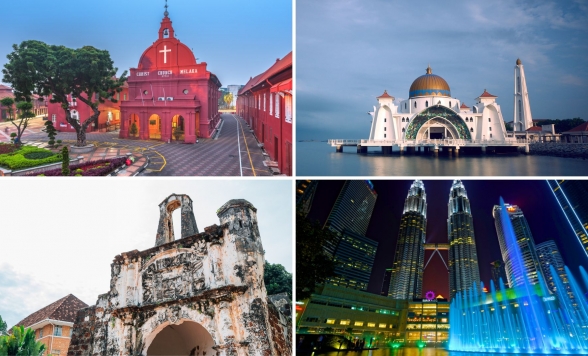 世界遺産マラッカ観光＋ツインタワーライトアップ＆噴水ショー ＜思い出写真撮影付き／日本語ガイド／夕食なし or ミシュランガイド掲載「リマプロ」夕食付きプラン＞