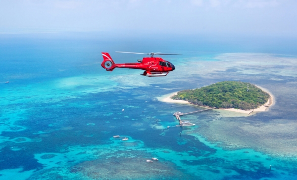 グリーン島宿泊1泊2日＋ヘリ遊覧ツアー＋往復ボート送迎付き