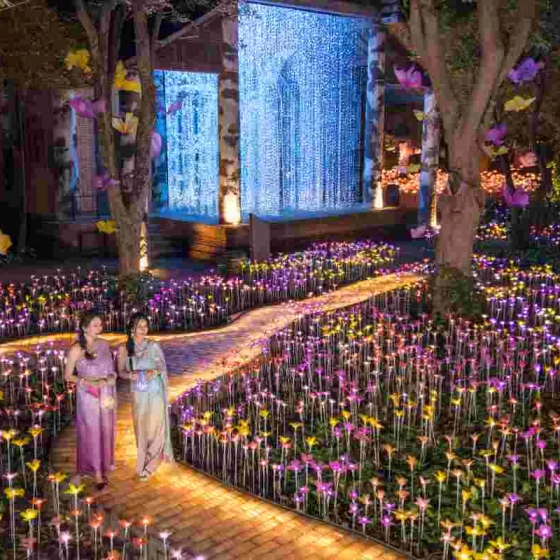 タイ伝統衣装フォト×イルミネーション