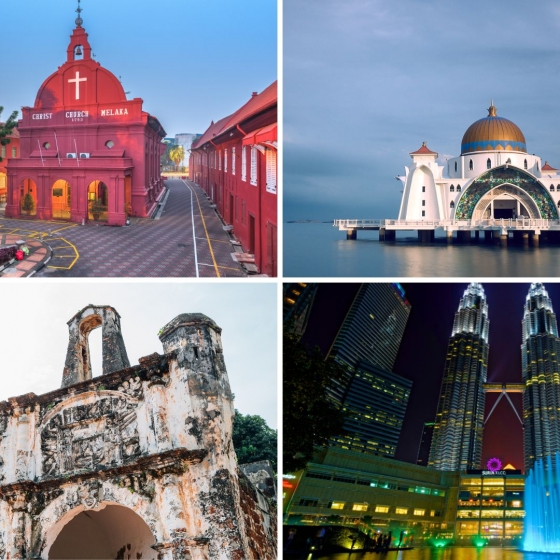 世界遺産マラッカ観光＋ツインタワーライトアップ＆噴水ショー