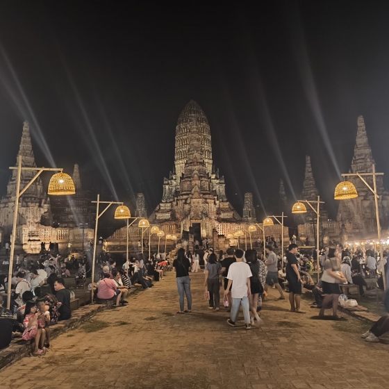 世界遺産・アユタヤサンダウン_ワットチャイワッタナラーム