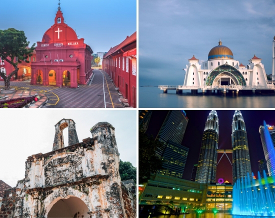 世界遺産マラッカ観光＋ツインタワーライトアップ＆噴水ショー ＜思い出写真撮影付き／日本語ガイド／夕食なし or ミシュランガイド掲載「リマプロ」夕食付きプラン＞