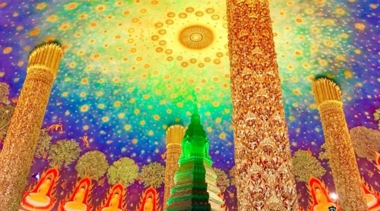 メークロン線路市場+ワット・パクナム＜スリル満点！メークロン線乗車体験付き＞