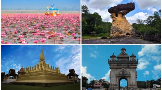 タイ在住者に一度は見てほしい！ウドーンターニー 『タレーブアデーン（赤い睡蓮の海）』＋世界遺産「プープラバート歴史公園」 + ラオス 陸路越境 ヴィエンチャン市内観光 1泊2日＜ホテル+往復航空券込み＞