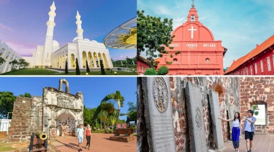 【帰国日プラン】話題のホワイトモスク＆世界遺産マラッカ観光と空港送迎