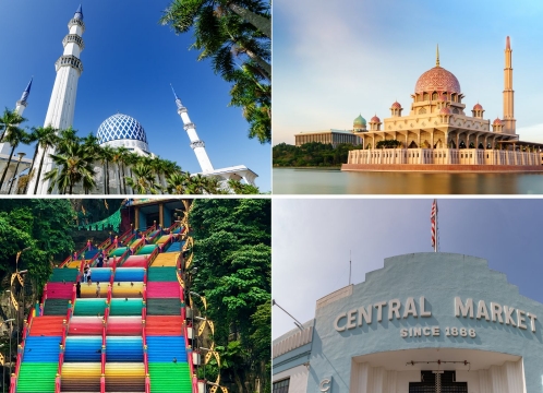 クアラルンプール人気スポット巡り決定版！バツー洞窟・ブルーモスク・ピンクモスク半日ツアー