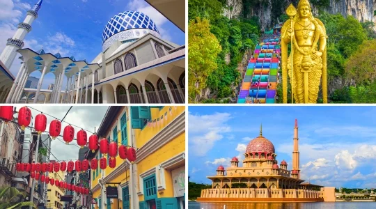 クアラルンプール ハイライト観光｜バトゥー洞窟+チャイナタウン 鬼仔巷（クワイ・チャイ・ホン）+ピンクモスク＆ブルーモスク＜ホテル迎え or 空港お迎え付きプランあり＞