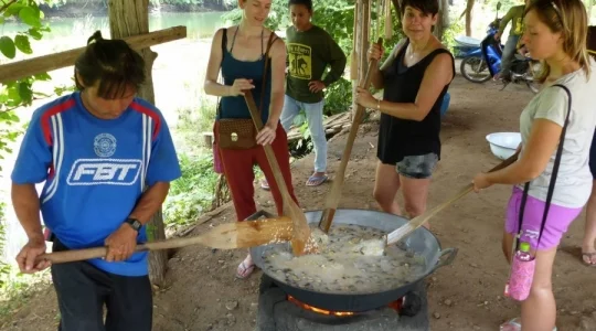 エレファントワールドでボランティア活動