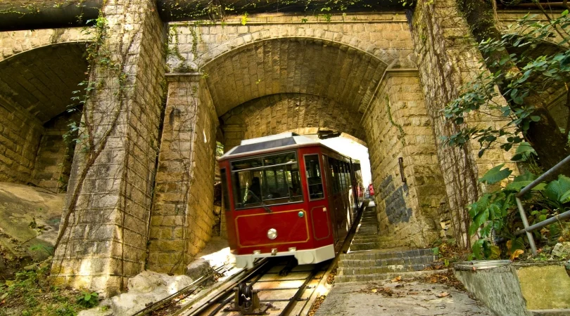 観光一例：ピークトラム