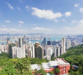 ビクトリアピークから香港の摩天楼を一望！