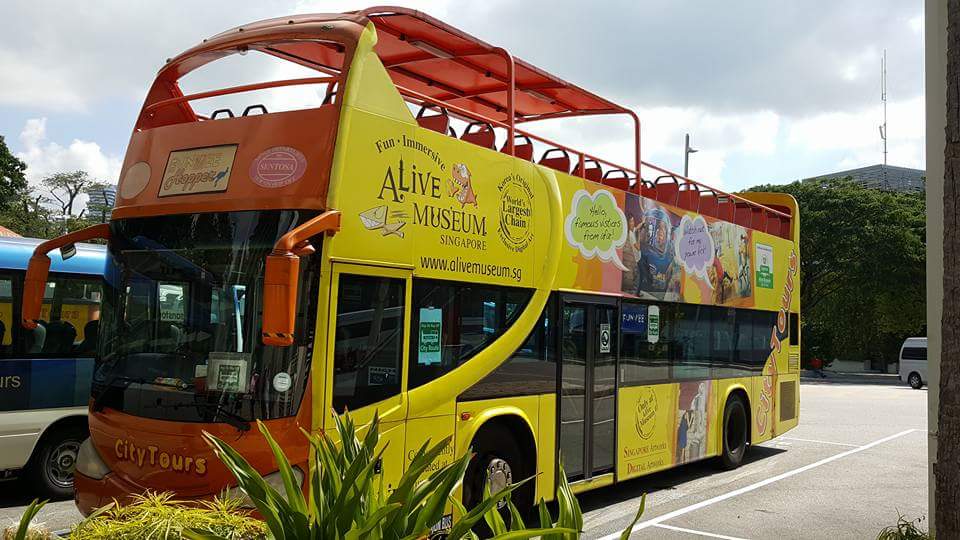 2階建てオープンバス乗車(約20分)