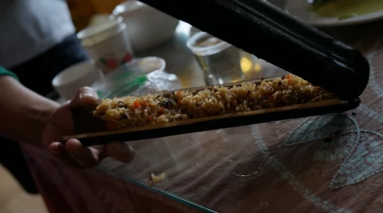 龍勝少数民族の郷土料理の昼食 イメージ