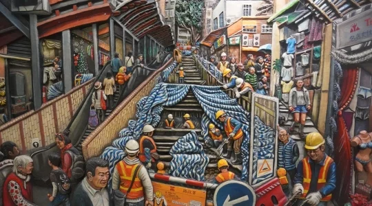イメージ：西營盤MTR地下鉄駅内壁画