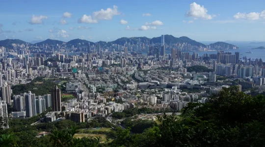 ライオンロック 登山途中の景色 イメージ