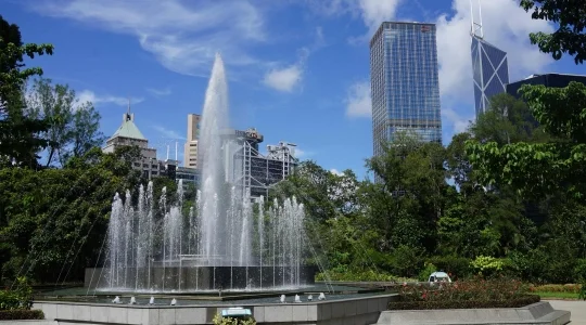 香港動植物公園 噴水テラス サンプル
