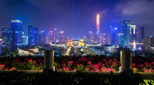 深セン 福田区のLEDライトショー イメージ