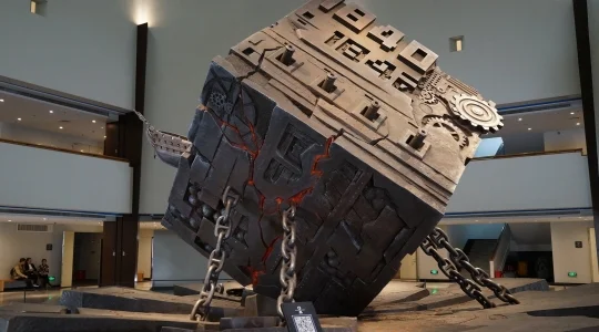 虎門 海戦博物館 ホールに飾られたオブジェ