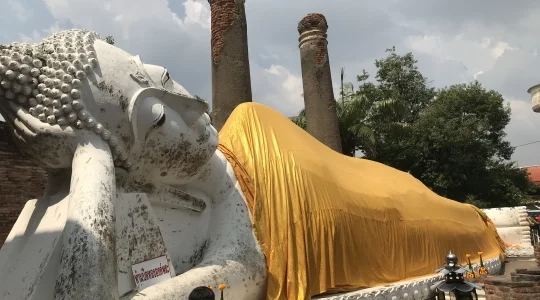 世界遺産アユタヤ遺跡半日観光 + 象乗り体験 + チャオプラヤ川ランチクルーズ+カリプソキャバレー鑑賞