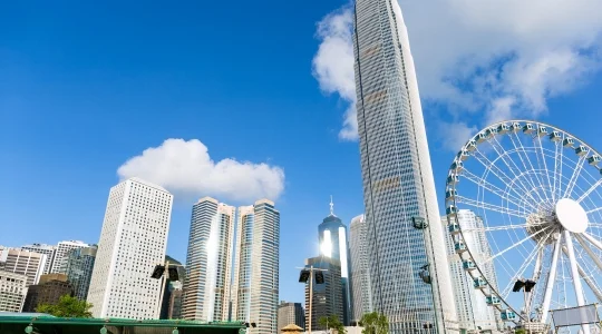 観光イメージ：香港島中環ビル群